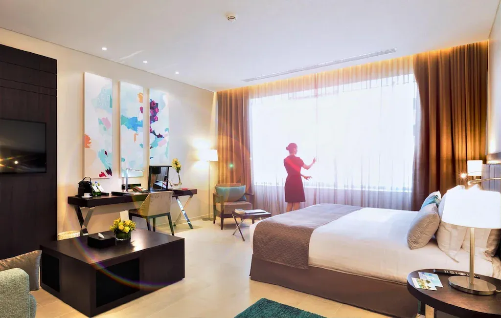 Studio with living and dining area